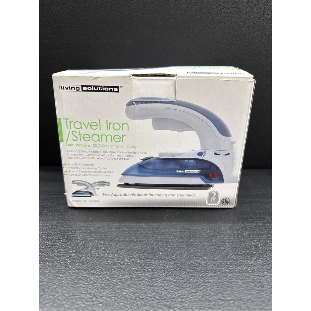 Travel Iron/Steamer Dual Voltage 120/240V compact Worldwide Travel model 593110